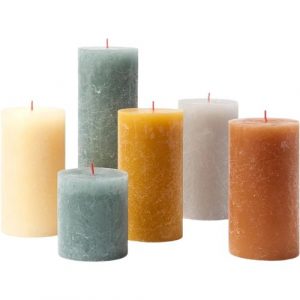 Set de 6 velas para decoración