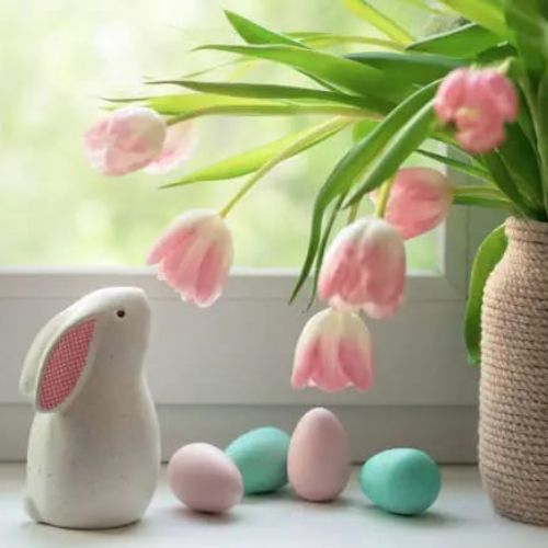 Conejo de cerámica para decoración