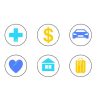 Seguros a terceros/ automóvil / salud